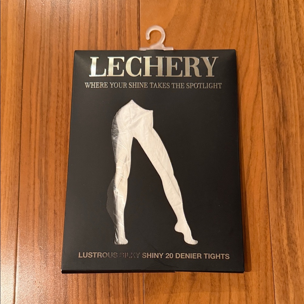 White Lustrous Silky Shiny Tights